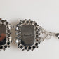 Silver Tone Brass Chain Crystal Embellished Bracelet