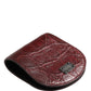 Burgundy Exotic Skin Condom Case Holder Pocket Wallet