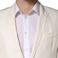 White Cotton Single Breasted Jacket Blazer