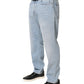 Light Blue Washed Loose Cotton Denim Jeans