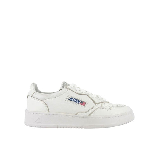 White Leather Athletic Sneakers