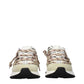 Beige Leather Chunky Sneakers