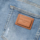 Blue Tattered Slim Fit Men Cotton Denim Jeans