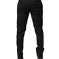 Black Wool Skinny Men Dress Trouser Pants