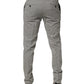 Gray Cotton Skinny Dress Formal Trouser Pants