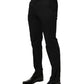 Black Cotton Skinny Dress Formal Trouser Pants