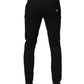 Black Cotton Skinny Dress Formal Trouser Pants