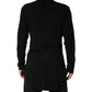 Black Button Down Long Sleeves Men Cardigan Sweater
