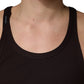 Brown Sleeveless Round Neck Tank Top T-shirt