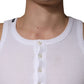 White Sleeveless Round Neck Tank Top T-shirt
