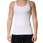 White Sleeveless Round Neck Tank Top T-shirt