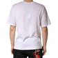 White Cotton Plain V-Neck Men Shirt T-shirt