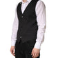 Black Wool Dress Men Formal Waistcoat Vest