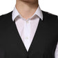 Black Wool Dress Men Formal Waistcoat Vest