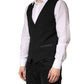 Black Wool Dress Men Formal Waistcoat Vest