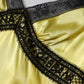 Yellow Silk Lace Trim Lingerie Top Underwear