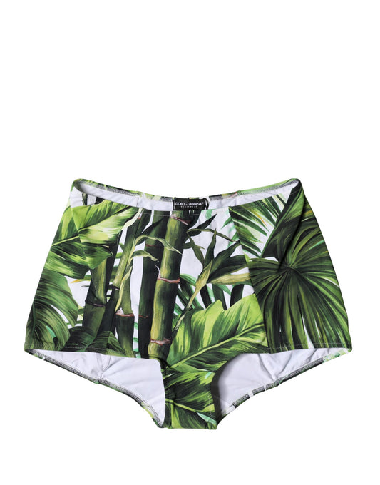 Green Leaf Print High-Waisted Girdle Underwear