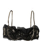 Black Silk Underwired Balconnet Bra Underwear