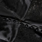 Black Silk Lace Trim Lingerie Top Underwear