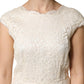 White Lace Viscose Sheath Long Gown Dress