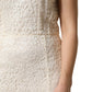 White Lace Viscose Sheath Long Gown Dress