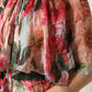 Multicolor Floral Silk Layered Maxi Dress