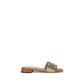 Multicolor Viscose Flat Sandals