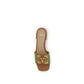 Multicolor Viscose Flat Sandals