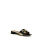 Multicolor Viscose Flat Sandals
