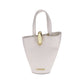 Beige Calf Leather Bos Taurus Backet Bag