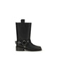 Black Calf Leather Bos Taurus Flat Boots