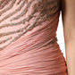 Pink Embellished One Shoulder Maxi Dress