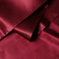 Red Satin Silk Fringes Men Foulard 137.5cm x14.5cm Scarf