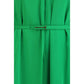 Bicolor Silk Long Dress