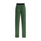 Bicolor Silk Casual Pants