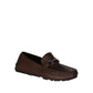Brown Calfskin Slip-On Loafers