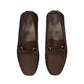 Brown Calfskin Slip-On Loafers