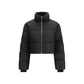 Black Polyester Full-Length Jacket