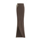 Brown Cotton Long Skirt