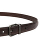 Men Brown Classic Leather Metal Buckle Belt