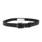 Men Black Classic Leather Metal Buckle Belt