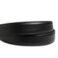 Men Black Classic Leather Metal Buckle Belt