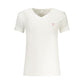 White Cotton Men's V-Neck T-Shirt