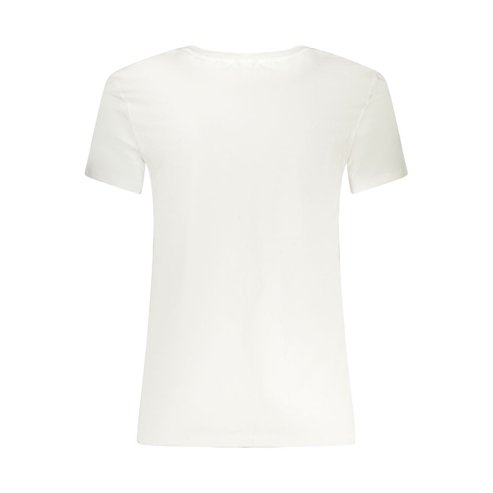 White Cotton Men's V-Neck T-Shirt