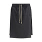 Black Polyester Bermuda Shorts