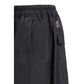 Black Polyester Bermuda Shorts
