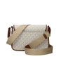 Beige Fabric Crossbody Bag