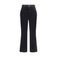 Black Cotton Casual Pants