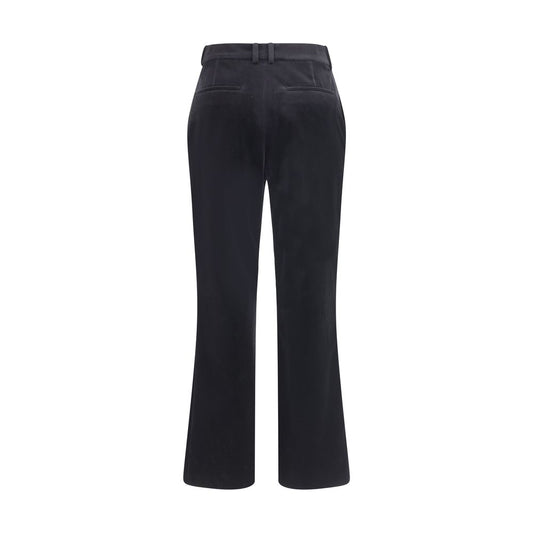 Black Cotton Casual Pants