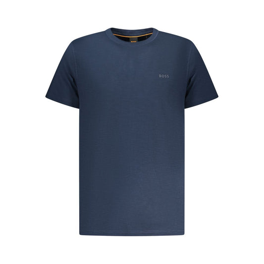 Blue Cotton Men T-Shirt